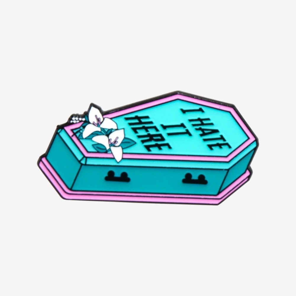 I Hate It Here‎ Coffin Enamel Pin Hot Topic